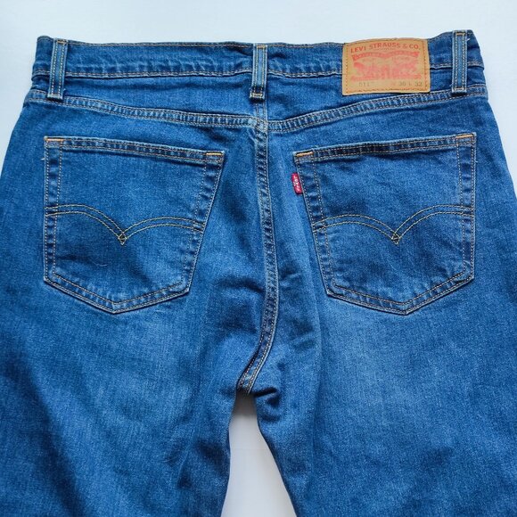 Levi's 511 premium jeans men's size W36 L32 denim blue slim fit - Picture 4 of 15